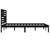 Sengeramme svart heltre furu 200x200 cm