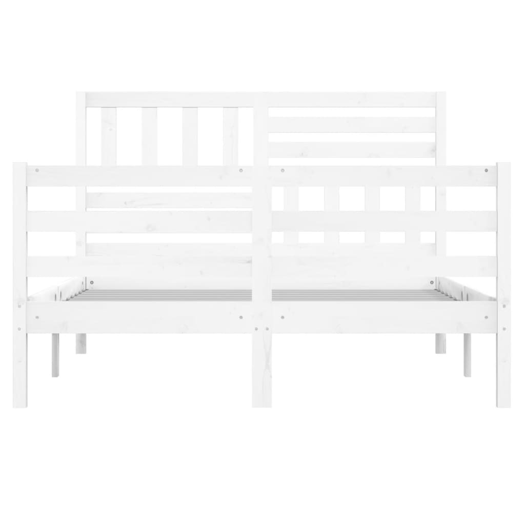 Sengeramme hvit heltre 140x200 cm hvit