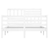 Sengeramme hvit heltre 140x200 cm hvit