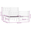 Sengeramme hvit heltre 160x200 cm