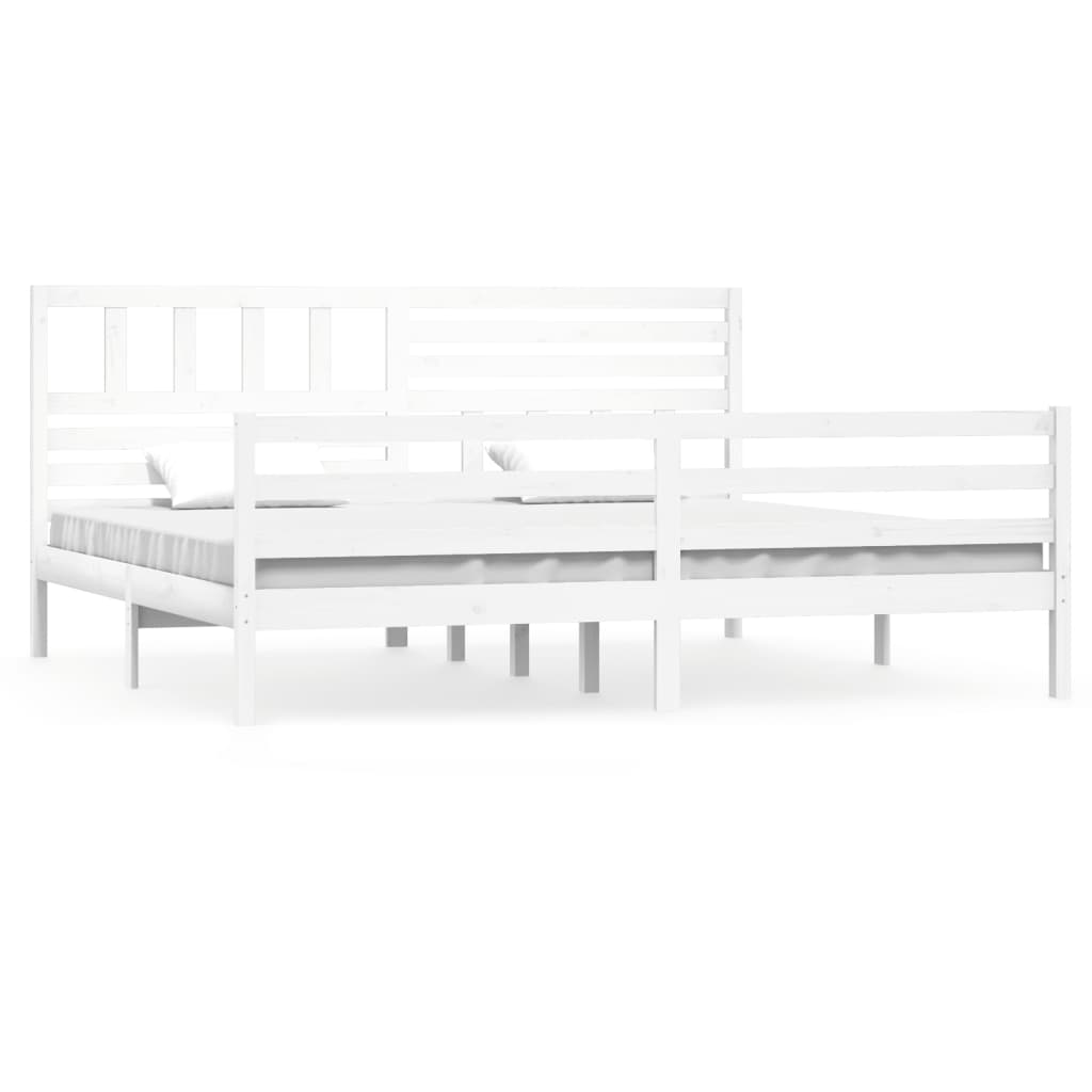 Sengeramme hvit heltre 200x200 cm