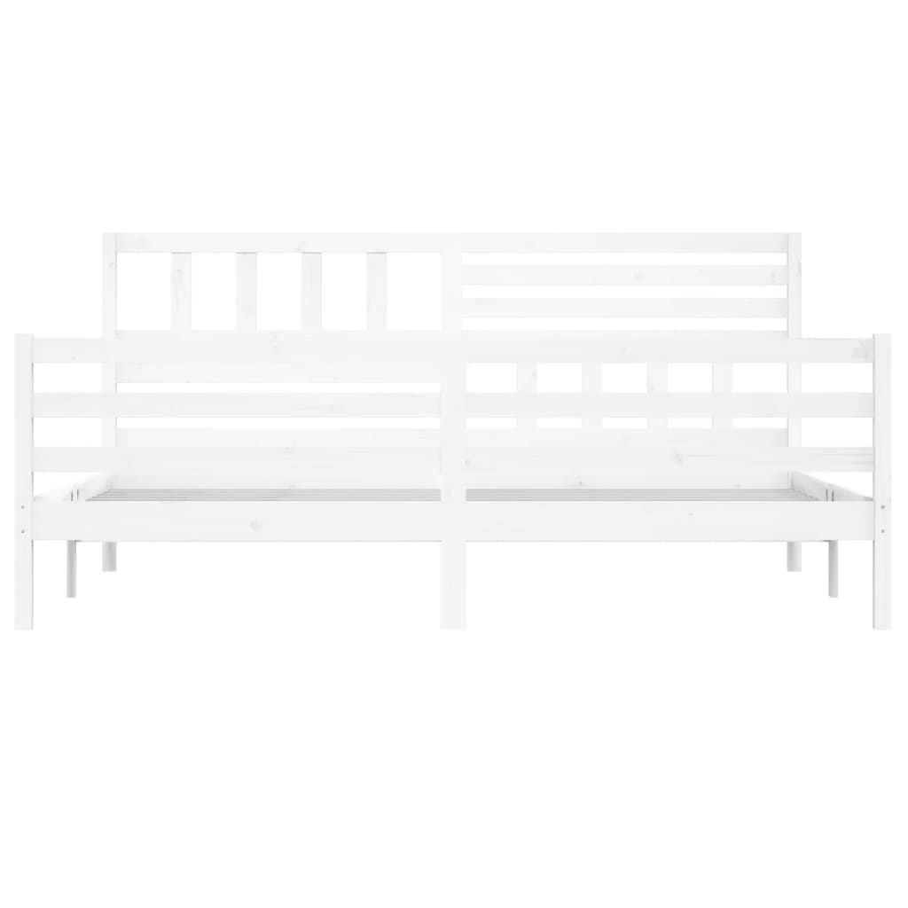 Sengeramme hvit heltre 200x200 cm