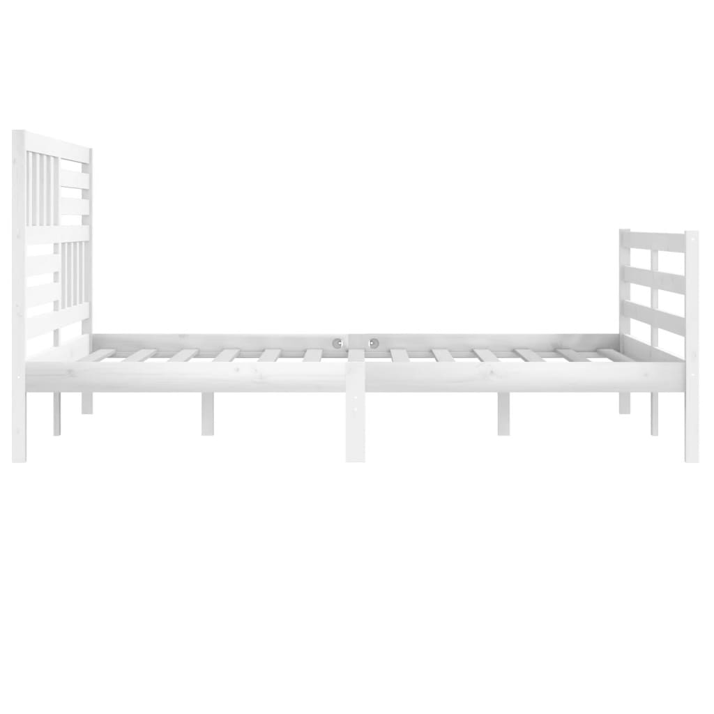 Sengeramme hvit heltre 200x200 cm