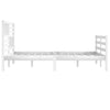 Sengeramme hvit heltre 200x200 cm