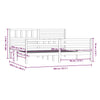 Sengeramme hvit heltre 200x200 cm