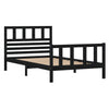 Sengeramme svart heltre 100x200 cm