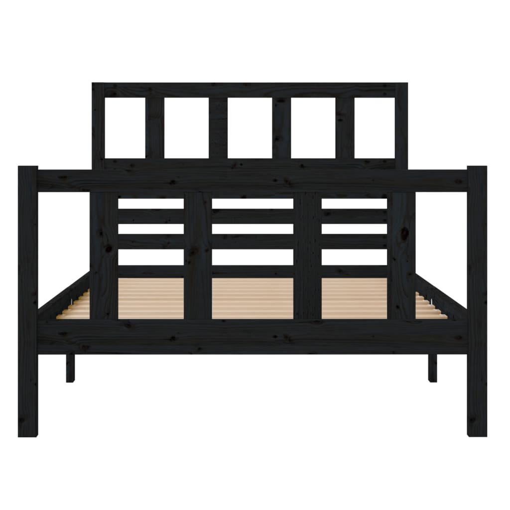 Sengeramme svart heltre 100x200 cm