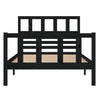 Sengeramme svart heltre 100x200 cm
