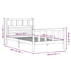 Sengeramme svart heltre 100x200 cm