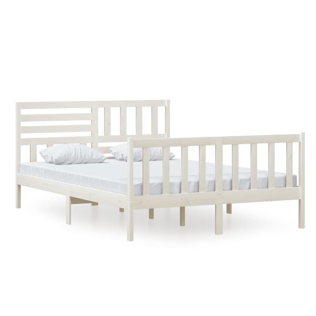 Sengeramme hvit heltre 140x200 cm