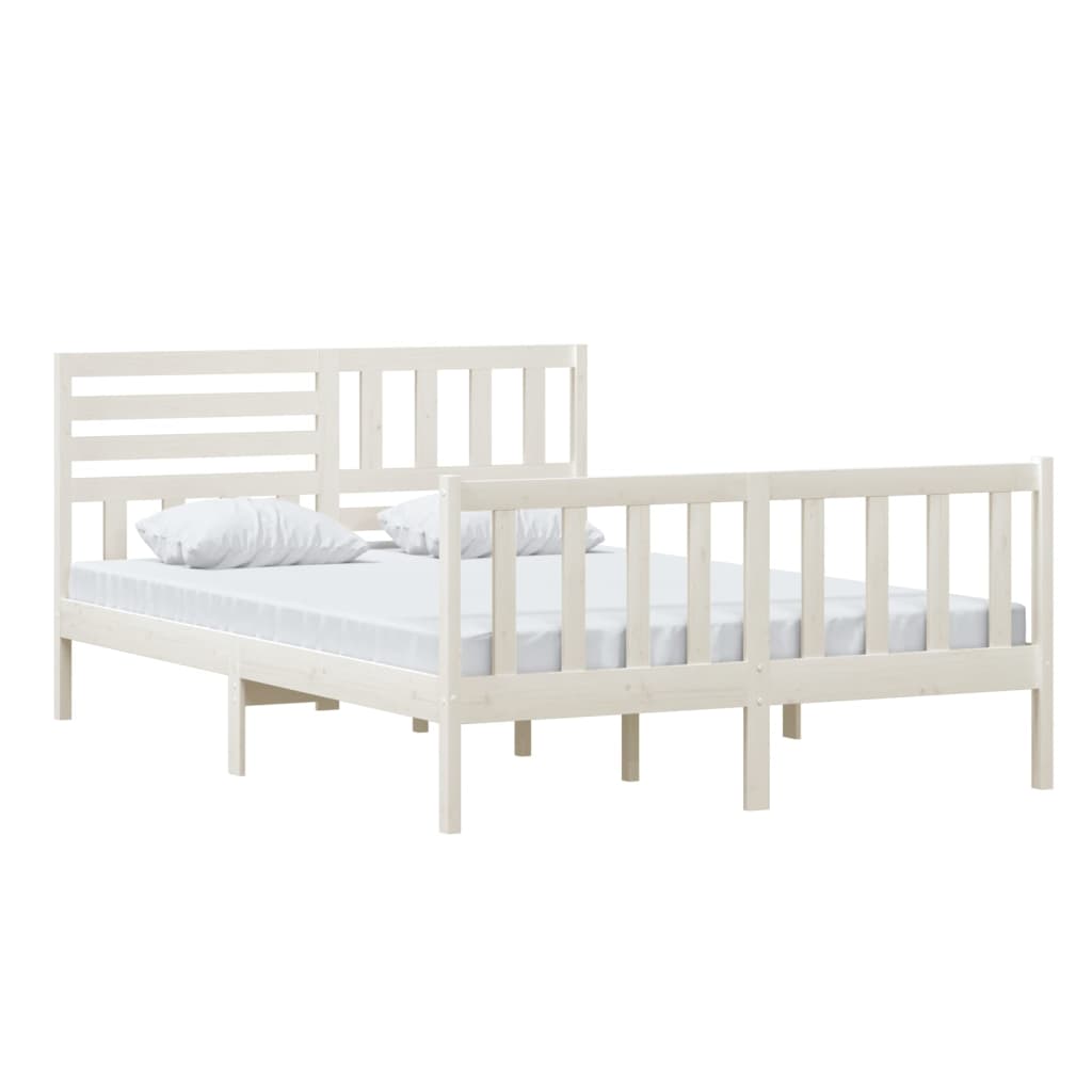 Sengeramme hvit heltre 140x200 cm