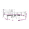 Sengeramme hvit heltre 140x200 cm