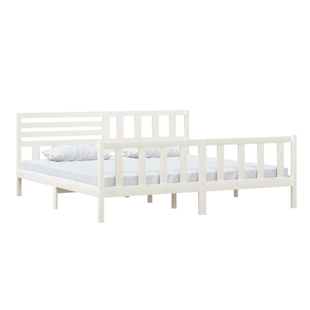 Sengeramme hvit heltre 200x200 cm