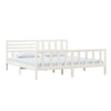 Sengeramme hvit heltre 200x200 cm