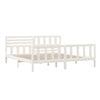 Sengeramme hvit heltre 200x200 cm