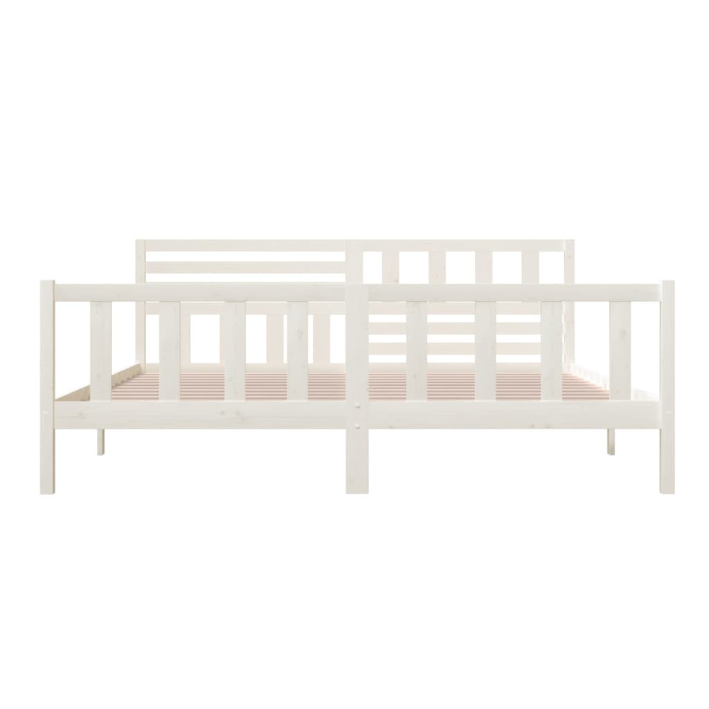 Sengeramme hvit heltre 200x200 cm