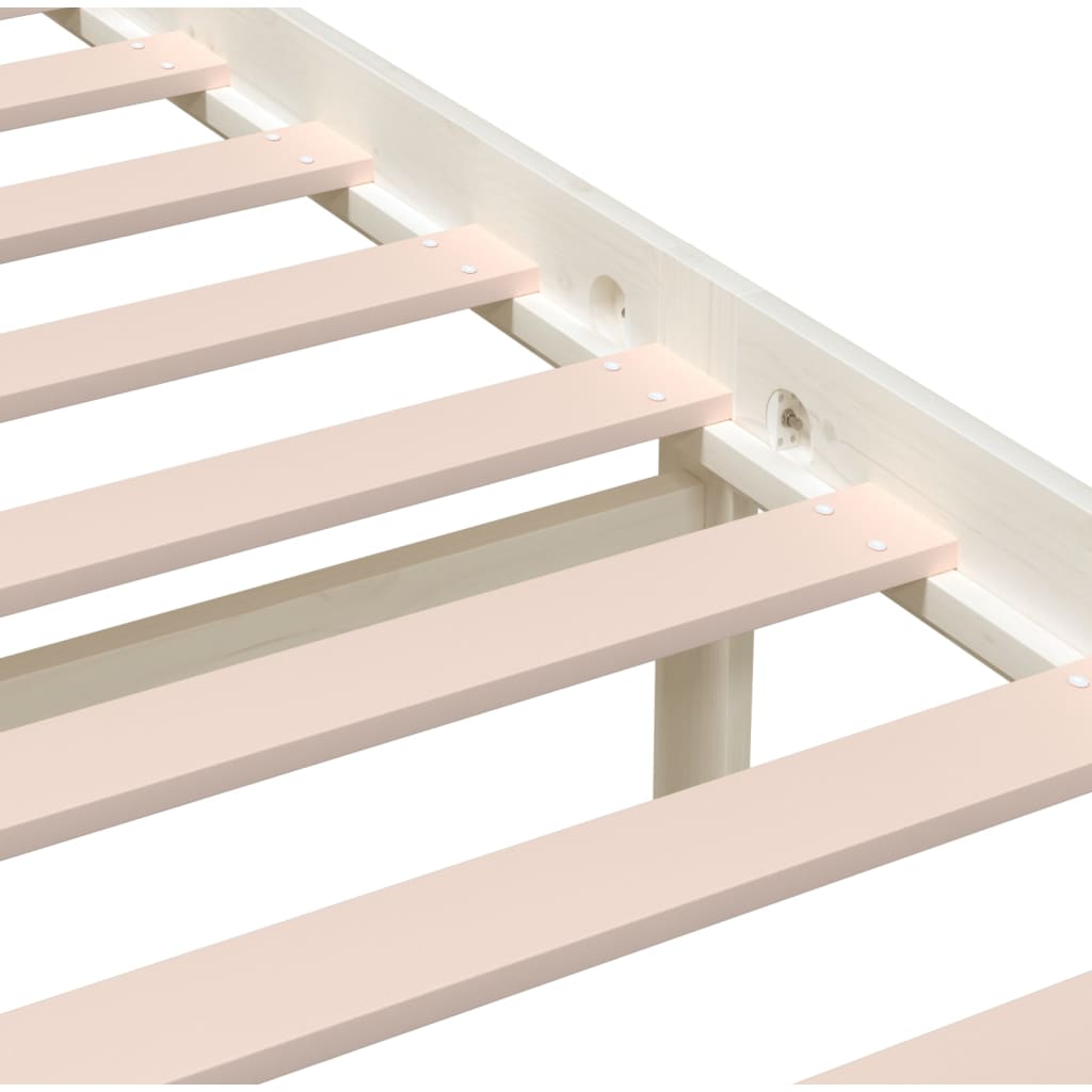 Sengeramme hvit heltre 200x200 cm