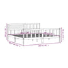 Sengeramme hvit heltre 200x200 cm