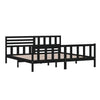 Sengeramme svart heltre 200x200 cm