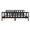 Sengeramme svart heltre 200x200 cm