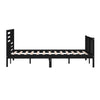 Sengeramme svart heltre 200x200 cm
