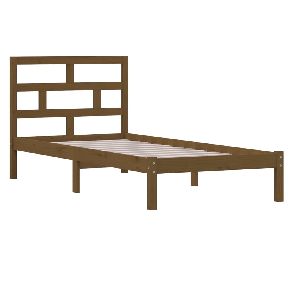 Sengeramme honningbrun heltre furu 100x200 cm