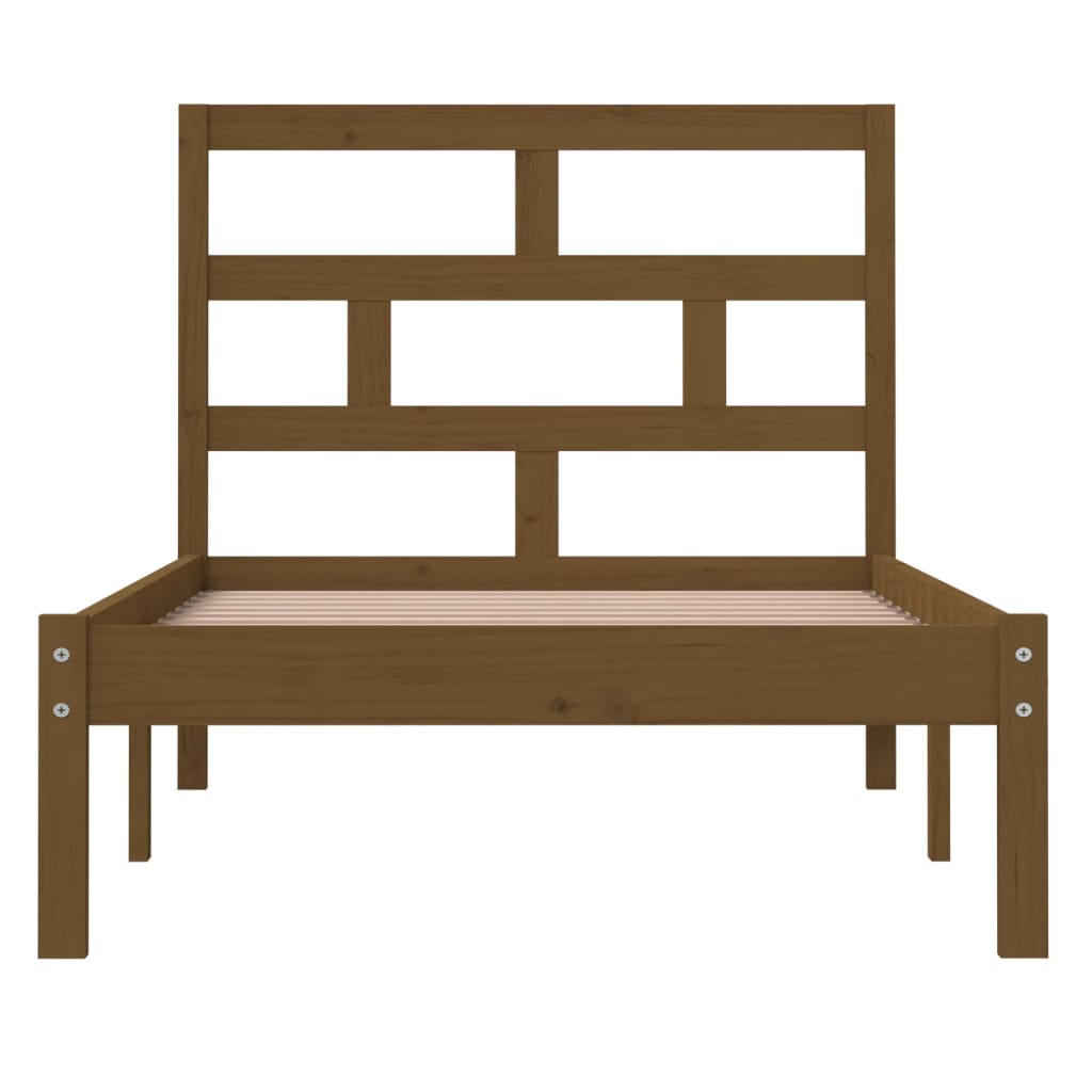 Sengeramme honningbrun heltre furu 100x200 cm