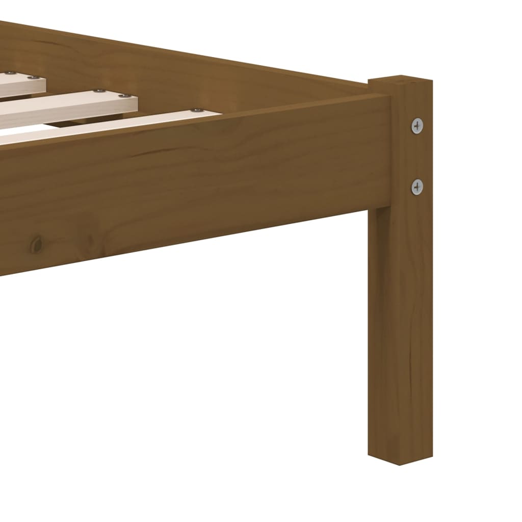 Sengeramme honningbrun heltre furu 100x200 cm