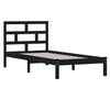 Sengeramme svart heltre furu 100x200 cm