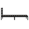 Sengeramme svart heltre furu 100x200 cm
