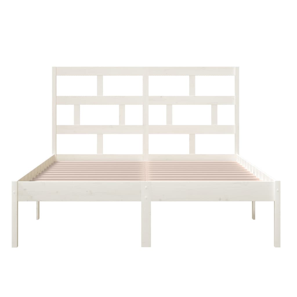 Sengeramme hvit heltre furu 140x200 cm