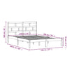Sengeramme hvit heltre furu 140x200 cm