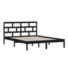 Sengeramme svart 150x200 cm King Size heltre