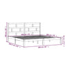 Sengeramme hvit heltre furu 200x200 cm