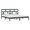 Sengeramme svart heltre furu 200x200 cm