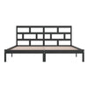 Sengeramme svart heltre furu 200x200 cm