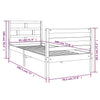 Sengeramme 75x190 cm Small Single heltre