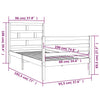 Sengeramme hvit 90x190 cm Single heltre