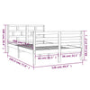 Sengeramme hvit 120x190 cm Small Double heltre