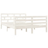 Sengeramme hvit heltre furu 140x190 cm