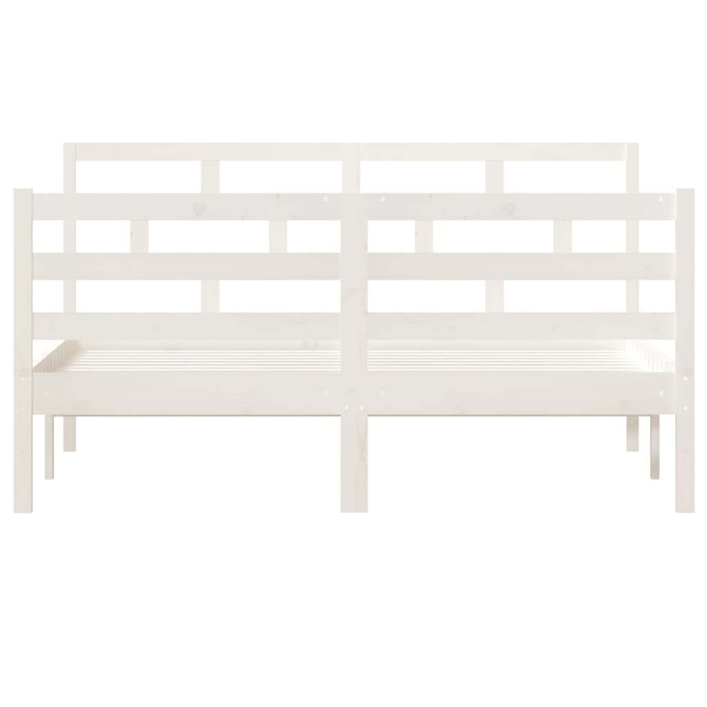 Sengeramme hvit heltre furu 140x190 cm