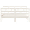 Sengeramme hvit heltre furu 140x190 cm
