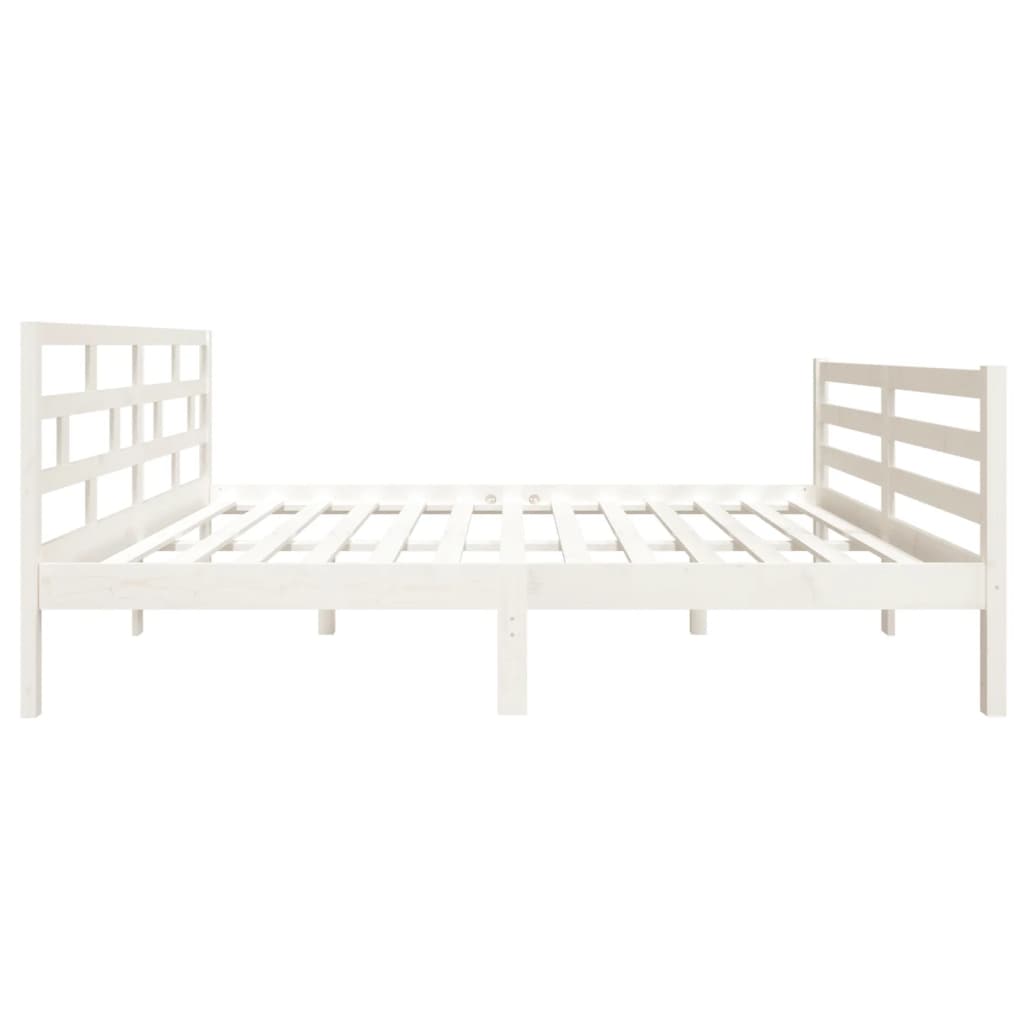 Sengeramme hvit heltre furu 140x190 cm