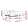 Sengeramme hvit heltre furu 140x190 cm