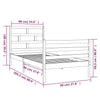 Sengeramme heltre furu 90x200 cm