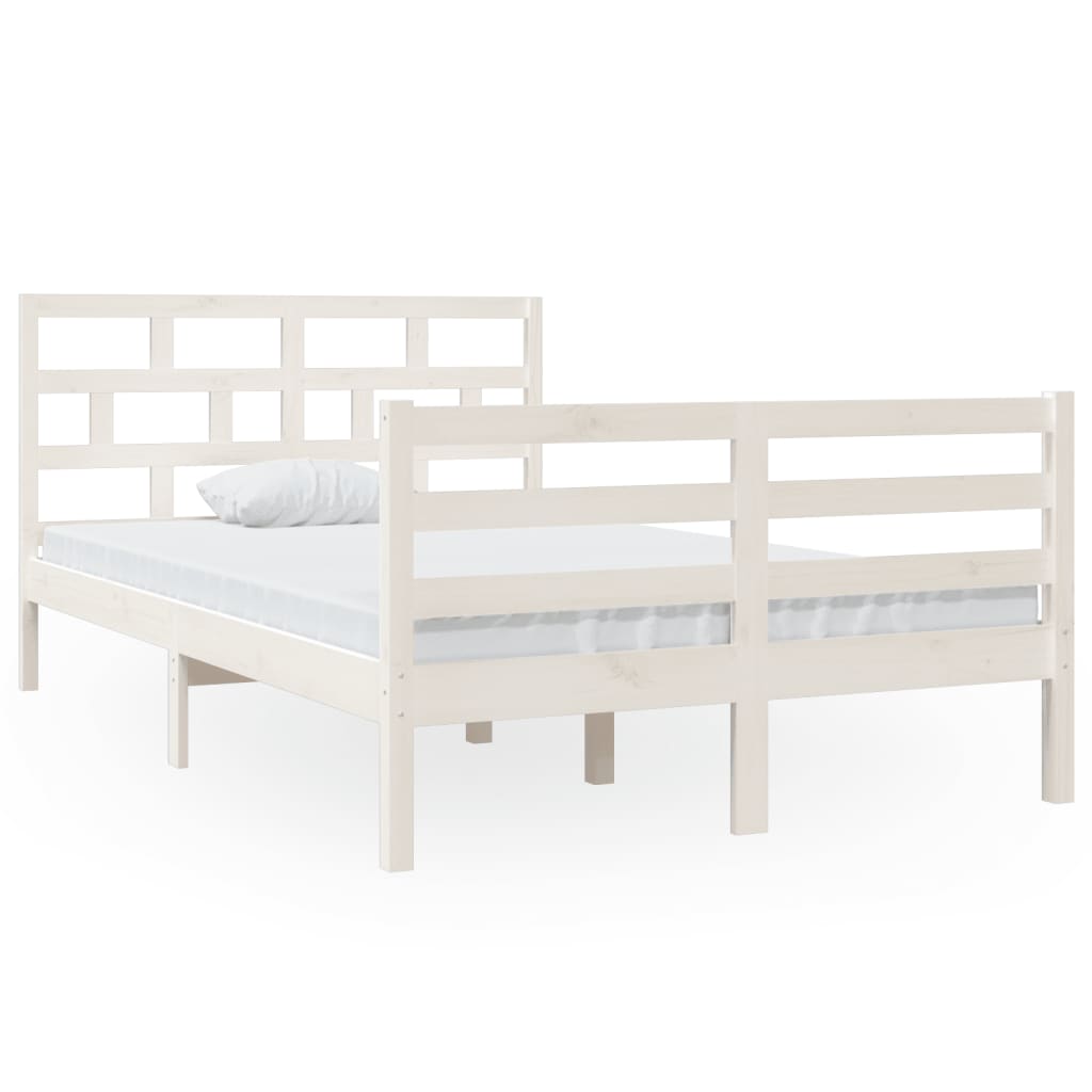 Sengeramme hvit heltre furu 120x200 cm