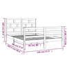 Sengeramme hvit heltre furu 140x200 cm