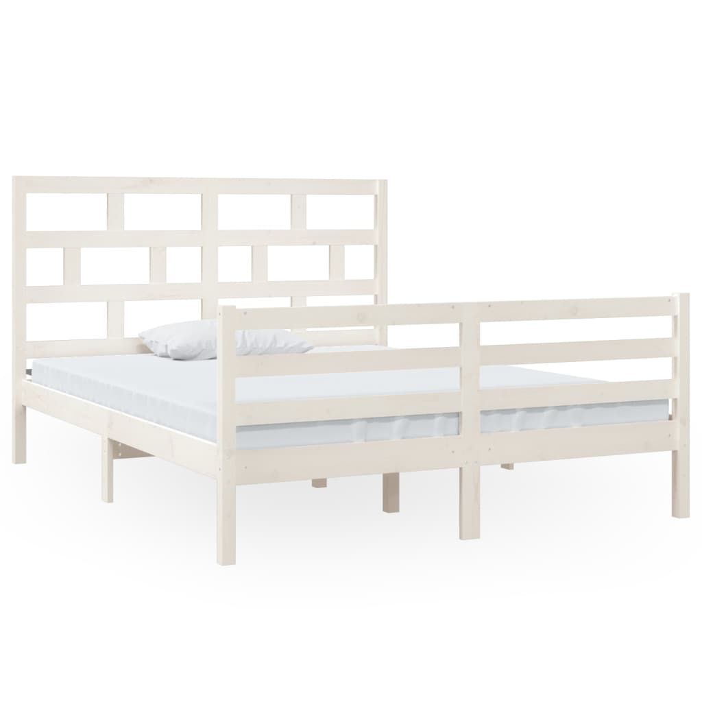 Sengeramme hvit heltre 150x200 cm King Size