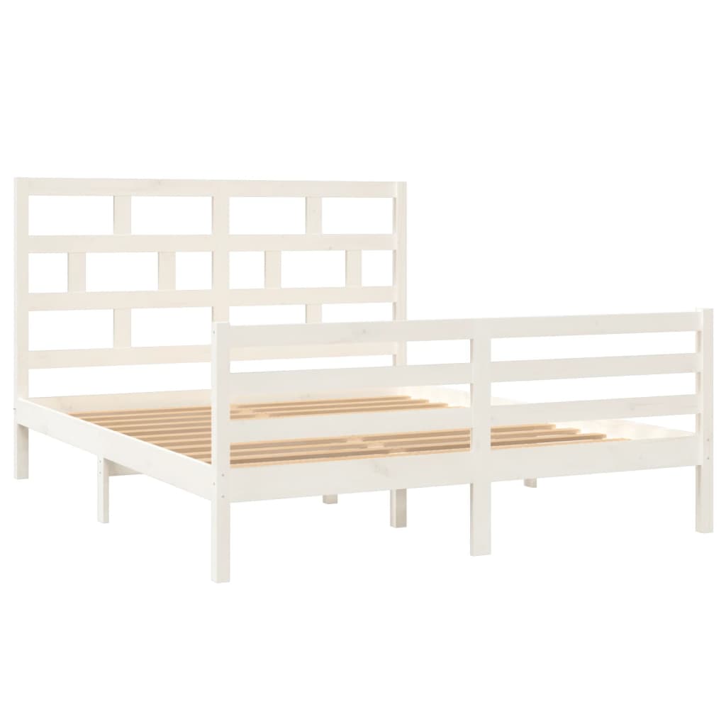 Sengeramme hvit heltre 150x200 cm King Size