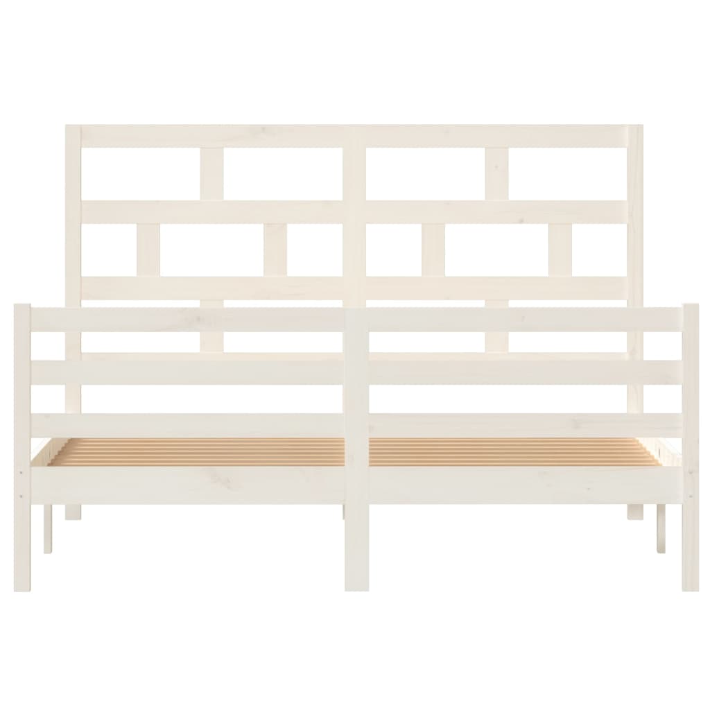 Sengeramme hvit heltre 150x200 cm King Size